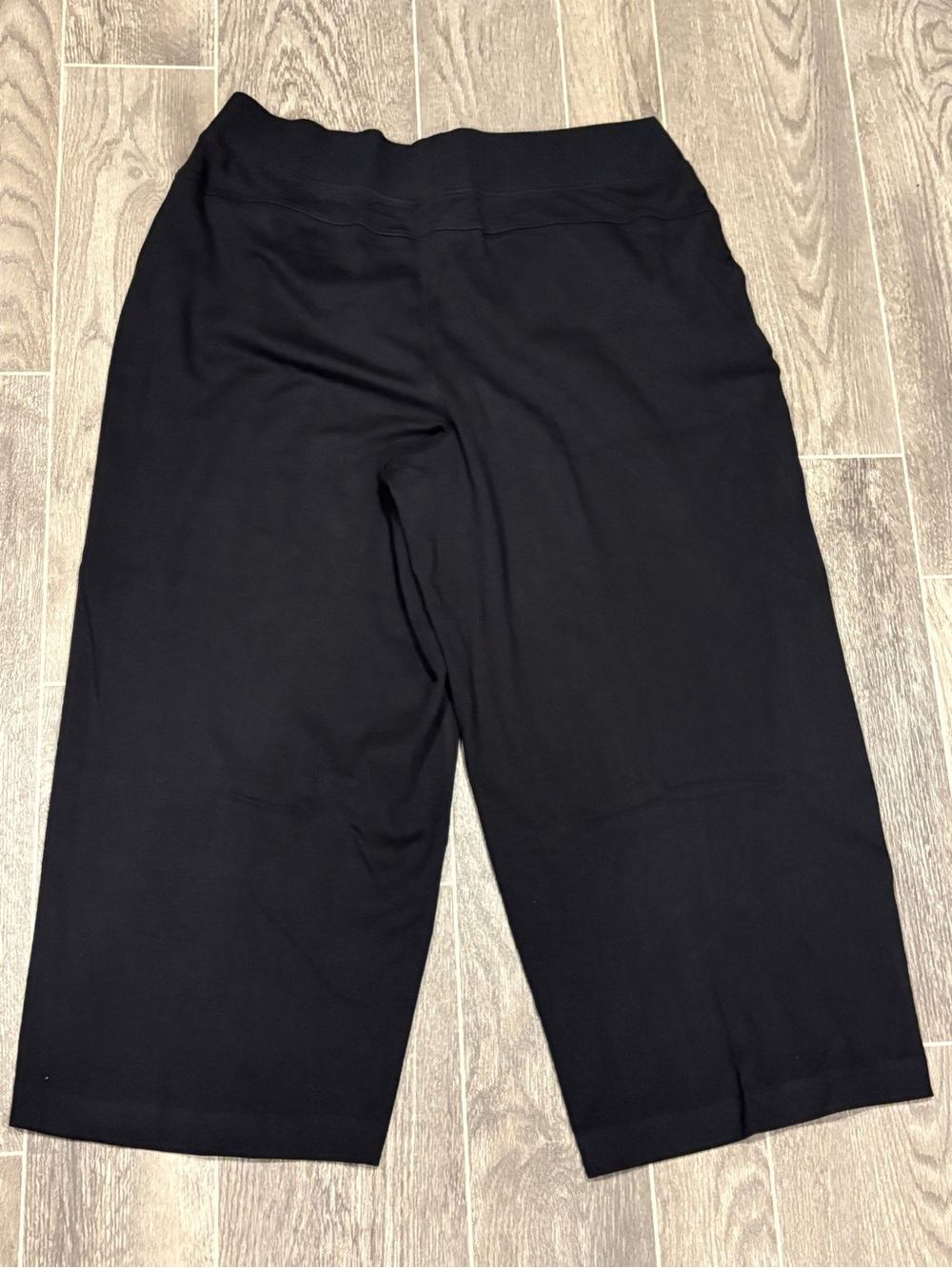 Pact Organic Airplane Pintuck Black Wide-Leg Women's Pants - Picture 8 of 8
